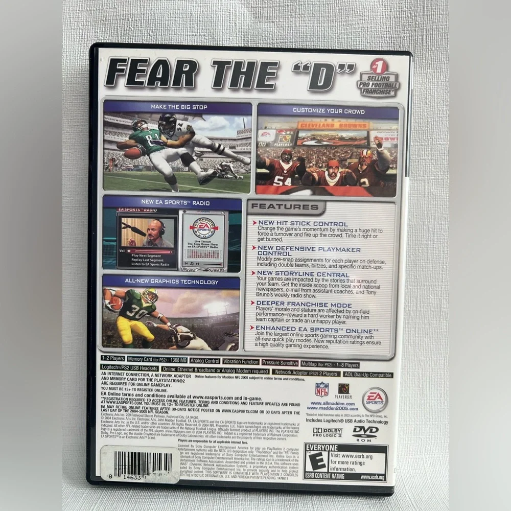 Madden NFL 2005 Sony PS2 Game